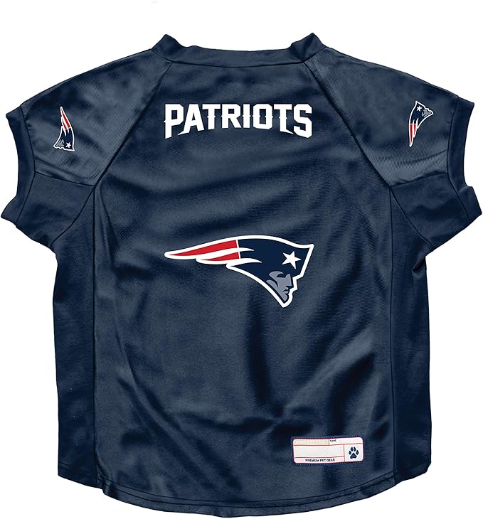 Littlearth New England Patriots NFL Stretch Pet Jerseys for Big Dogs