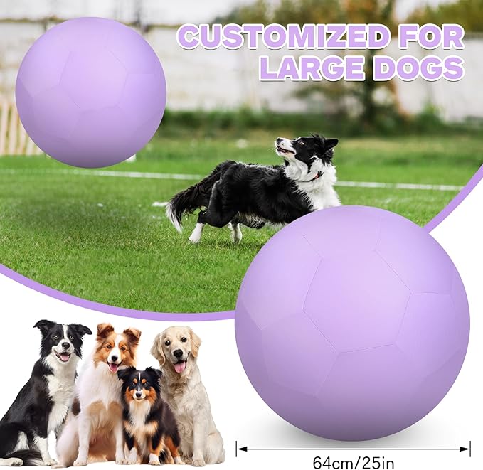 25" Herding Ball Set for Dogs and Horses, Durable Waterproof Dog Toy, Dual-Layer Large Interactive Pet Play Ball for Australian Shepherds, Cattle Dogs, Collies, and All Herding Breeds