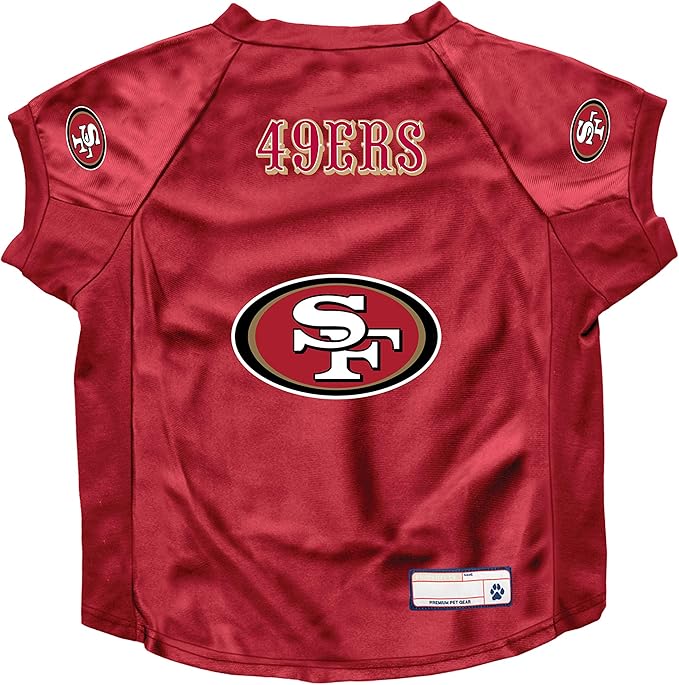 Littlearth NFL San Francisco 49ers Stretch Pet Jersey, Team Color, Big Dog
