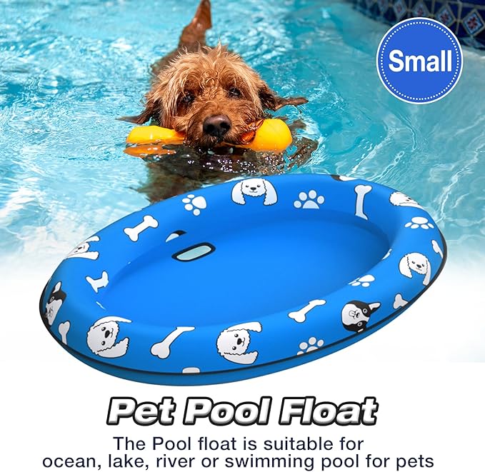 MICOOYO Dog Float Raft - Inflatable Dog Swimming Float for Summer Dogs Water Floats (Small)