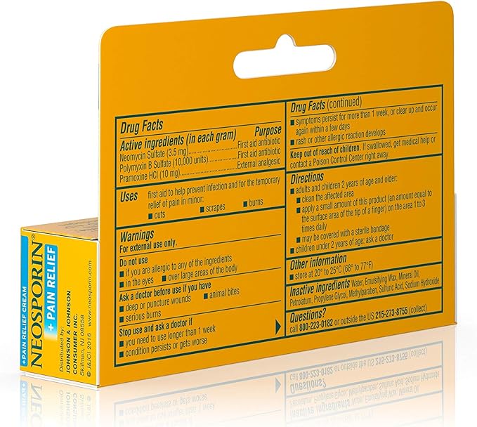Neosporin + Pain Relief Dual Action Cream, .5 Oz