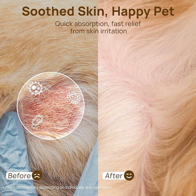 HICC PET Skin Balm for Dogs & Cats - Soothes Itching and Irritation Skin & Prevents Infection, All-Natural Dog Moisturizer for Dry Itchy Skin, Lick-Safe Allergy & Hot Spot Treatment - 0.21oz (0.53 oz)