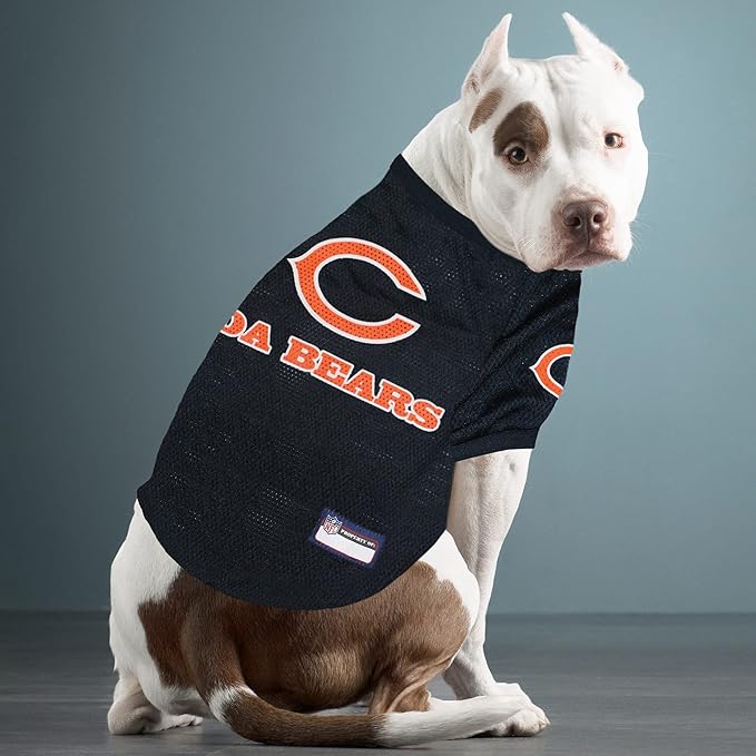 NFL Chicago Bears Raglan Jersey Da Bears - Medium. Cutest Football Jersey for Dogs & Cats