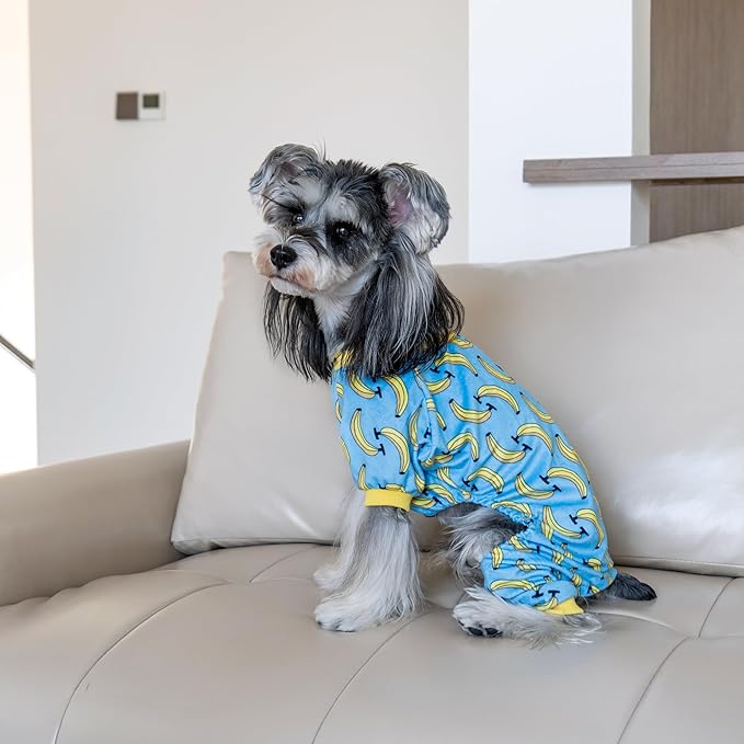 CuteBone Soft & Stretchy Dog Pajamas - Cozy Pet Jammies Breathable Jumpsuit for Small Dogs - All-Season Comfy Outfit Easy-On Pullover Design - Keeps Pets Warm & Comfortable P06L