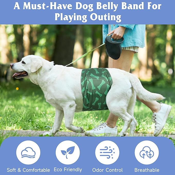 Reusable Dog Diapers Male 3Pcs, Premium Washable Belly Band for Male Dogs XLarge, High Absorbing Male Dog Wraps for Doggie in Incontinence, Excitable Urination and Training (Giraffe, XL)