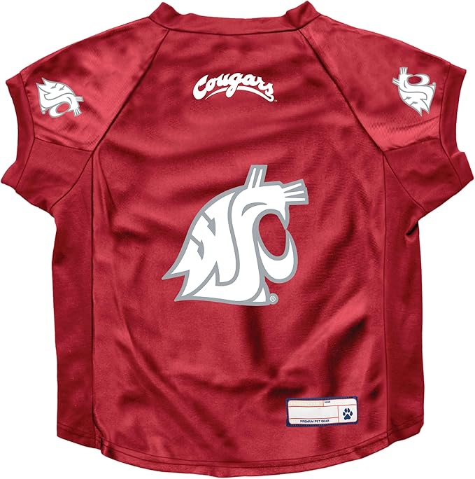 Littlearth NCAA Washington State Cougars Stretch Pet Jersey, Team Color, Big Dog