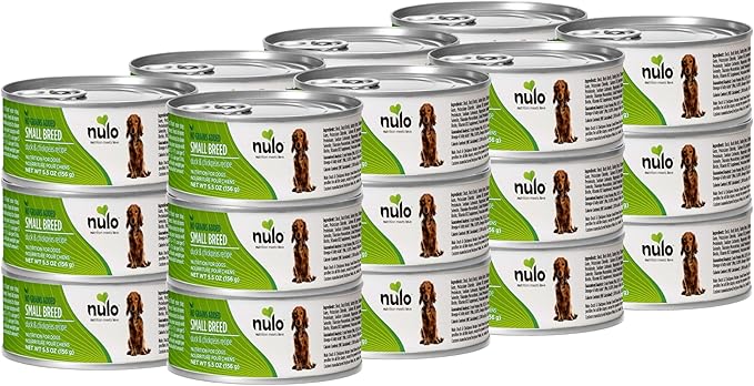 Nulo Small Breed Grain-Free Duck & Chickepeas Recipe Adult Wet Canned Dog Food 5.5 Ounce, 24 Cans