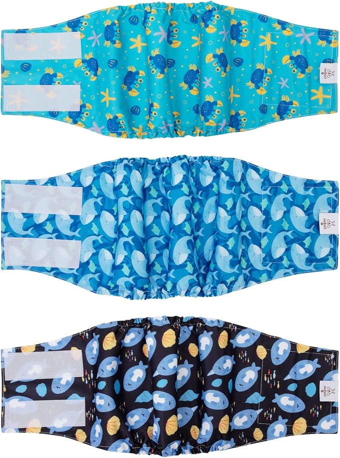 CuteBone Belly Band for Dogs Male Reusable Diapers Washable Wrap DM36L