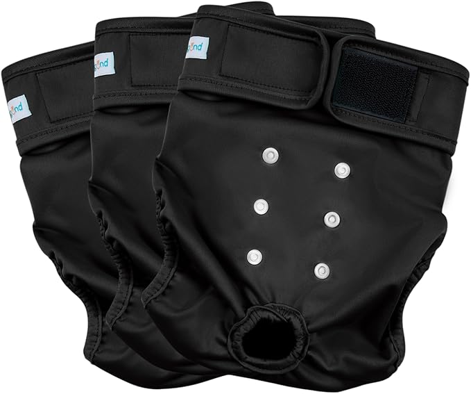 Paw Legend Washable Reusable Female Dog Period Diapers for Heat Doggie Puppy Diapers for Female Dogs (3 Pack, Small)