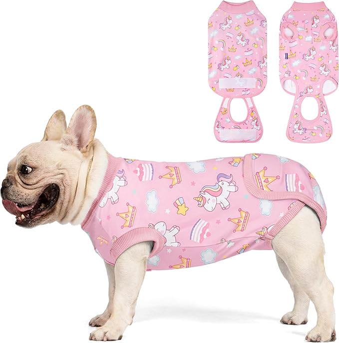 cyeollo Recovery Suit for Dogs Surgery Suit Female Spay Soft Pet Onesie Bodysuit After Sugery Male Dog Neuter Pet Clothes Small Dogs Surgical Recovery Shirt, Unicorn S