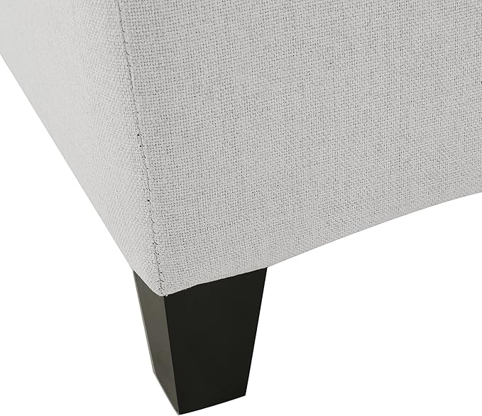 Christopher Knight Home Mission Fabric Storage Ottoman, Light Grey