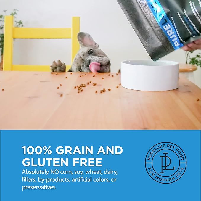 PURELUXE Grain and Gluten Free Dog Food, Turkey Elite Nutrition, for All Breeds and Sizes, All Life Stages, Made in The USA, 11lbs