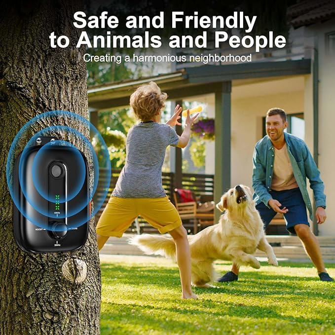 YEOWWW! Anti Barking Device for Dogs, Rechargeable Ultrasonic Dog Barking Control Devices with 3 Modes, 33 FT Barking Silencer Sonic Barking Deterrent Indoor/Outdoor Safe for Dog & People Y4