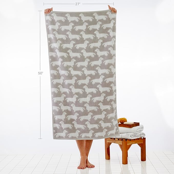 SKL Home Dog Bath Towel, Gray
