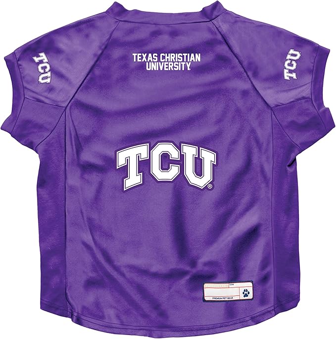 Littlearth NCAA TCU Horned Frogs Stretch Pet Jersey, Team Color, Big Dog