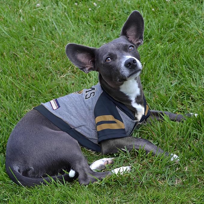 NFL Los Angeles RAMS Hoodie for Dogs & Cats. | NFL Football Licensed Dog Hoody Tee Shirt, Large| Sports Hoody T-Shirt for Pets | Licensed Sporty Dog Shirt.