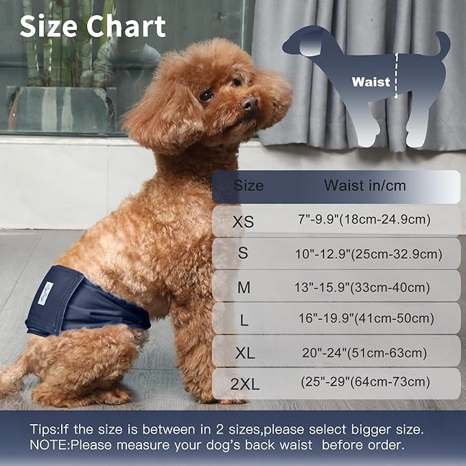 Reusable Dog Belly Bands for Male Dogs Diapers,5 Pack Premium Washable Dog Diapers Male Doggie Nappies Wrap,XL