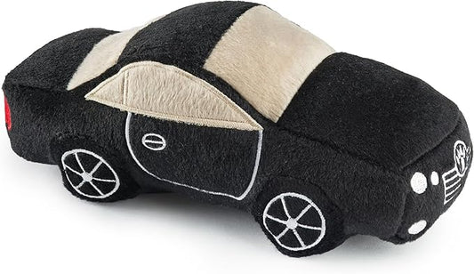 Haute Diggity Dog Furcedes Car Toy, Plush Designer Dog Toys with Interactive Squeaker, Stimulating Pet Enrichment, Machine-Washable & Safe Materials for All Breeds, One Size