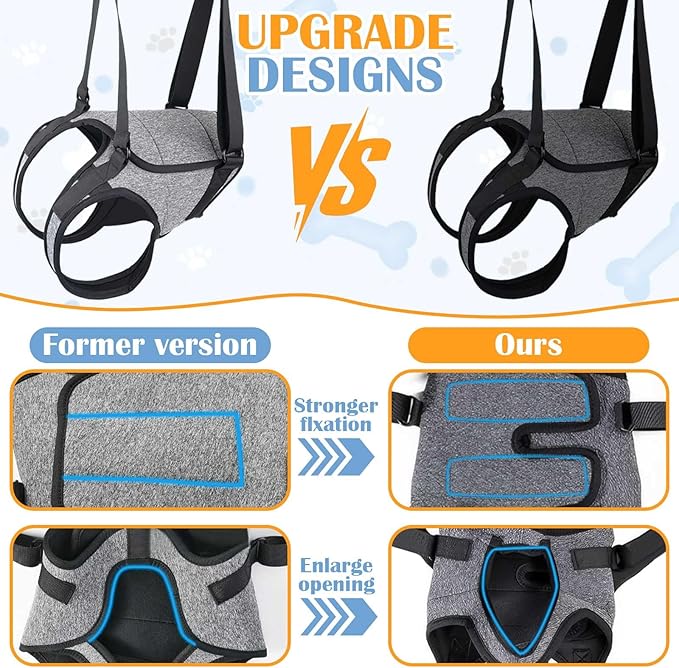 Dog Support Harness for Back Legs, Adjustable Rear Hind Leg Sling for Medium & Large Senior Dogs
