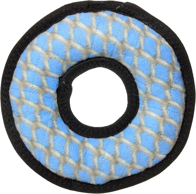 TUFFY - World's Tuffest Soft Dog Toy - MEGA -Multiple Layers. Made Durable, Strong & Tough. Interactive Play (Tug, Toss & Fetch). Machine Washable & Floats (Ring Chain Link, Jr 2 Pack)