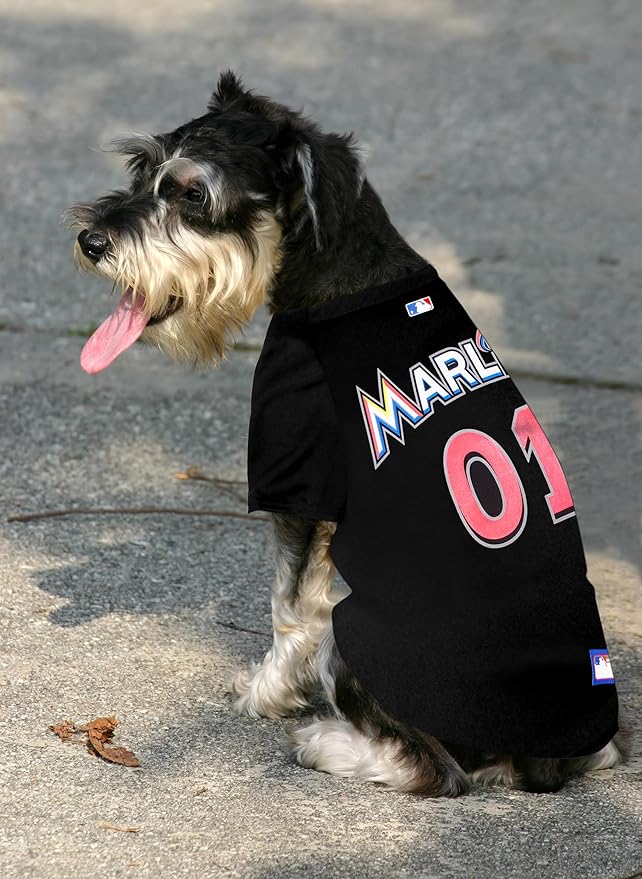 Official MLB Miami Marlins Pet Jersey for Dogs & Cats, Size X-Large - Stylish Baseball Jersey for Your Furry Fan- Show Off Team Spirit with The Perfect Fan Apparel Gear for Pet, Dog & Cat