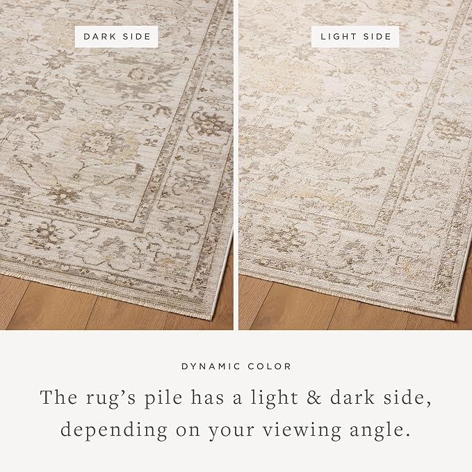 Loloi Magnolia Home by Joanna Gaines Pace Collection PAC-01 Natural/Stone 7'-10" x 10' Area Rug