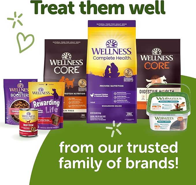 Whimzees Wellness Ricebone Dog Dental Treats, Large Size, (9 Count)