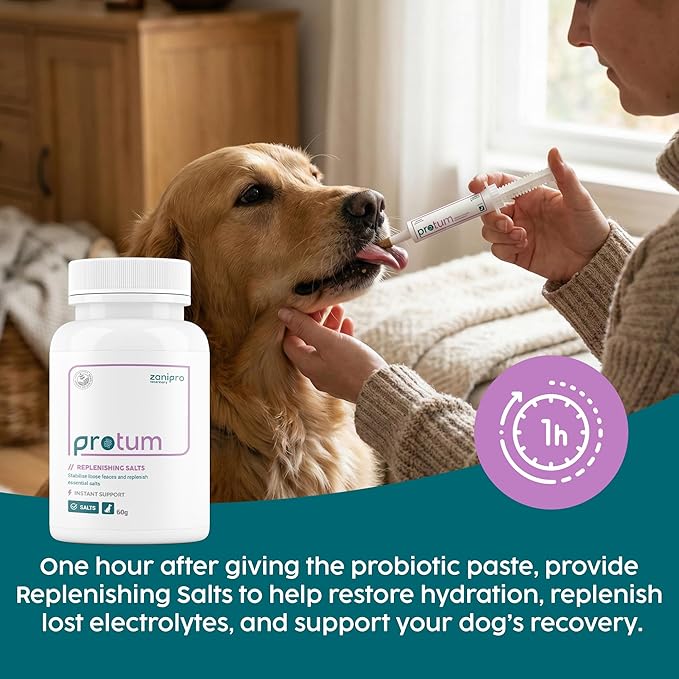 Veterinary Probiotics Paste for Dogs, Tasty Peanut Flavour for Fussy Eaters, Advanced Prebiotic Formula for Digestive Support - Aids Digestion, Diarrhea Treatment, Anti Sickness (60ml)