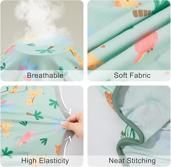 Bienbee Dog Pajamas, 4 Pack Dog Recovery Suit Shedding Suit Cute Soft Puppy Clothes Dogs Pjs Onesies Jammies Adjustable Breathable & Stretchy Clothes for Small Medium Large Dogs Girl Boy Puppy-XS