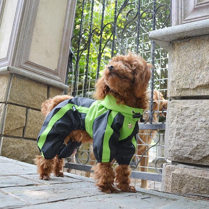 Pet Apparel Large Dog Clothing Raincoat Pet Clothes Rain Coat For Big Large Dogs Red Green Waterproof (L-S, Green)