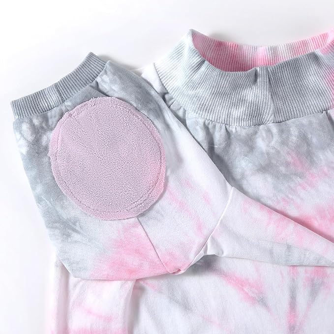 Dog Cotton Pink Tie Dye T-Shirts Soft and Stretchy Breathable Pet Shirt Pajamas Pets Clothes for Large Dogs,XL Pink Tiedye