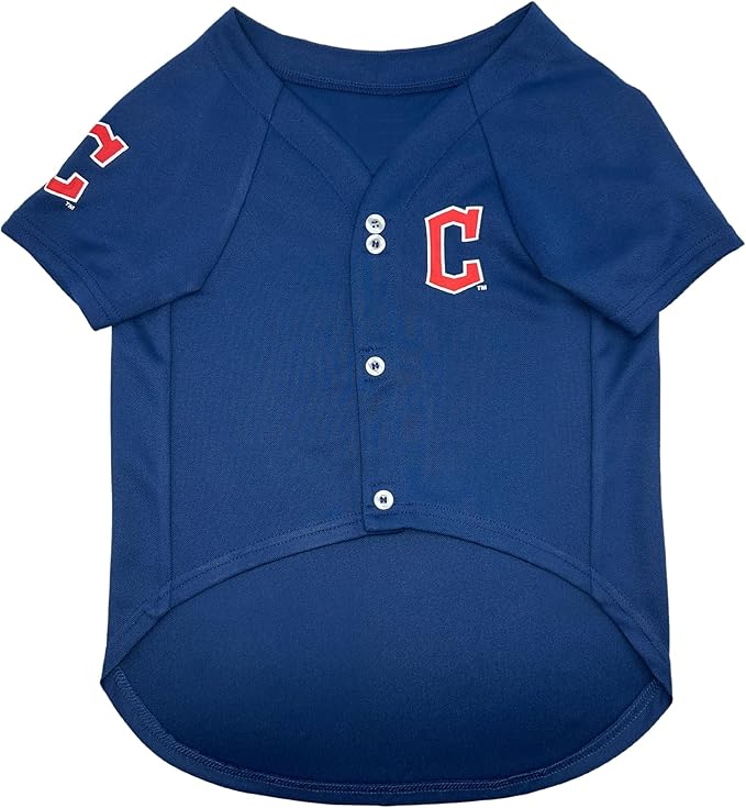 MLBPA Dog Shirt - Jose Ramirez #11 Pet Shirt - MLB Cleveland Guardians Mesh Cat Shirt, X-Large
