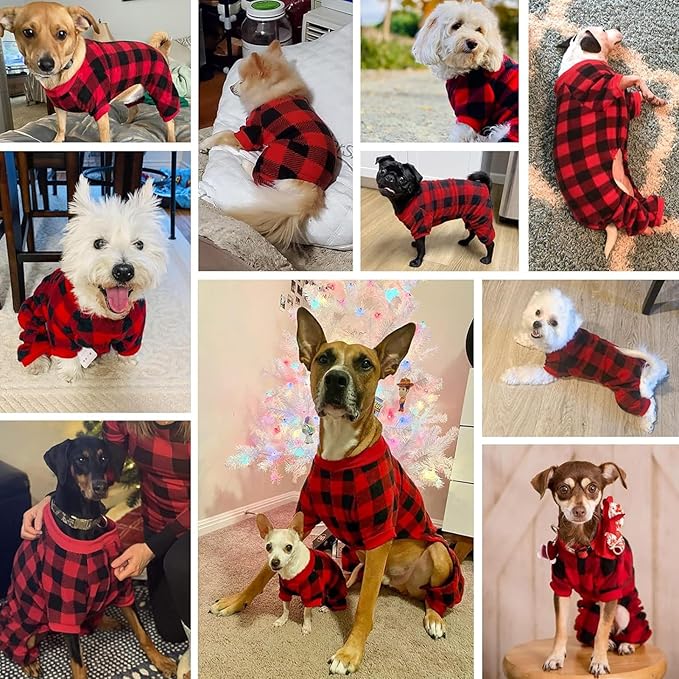 SCENEREAL Dog Pajamas for Small Medium Large Dogs, Soft Pet Clothes Puppy Onesie for Doggie - Dog Jammies Pjs