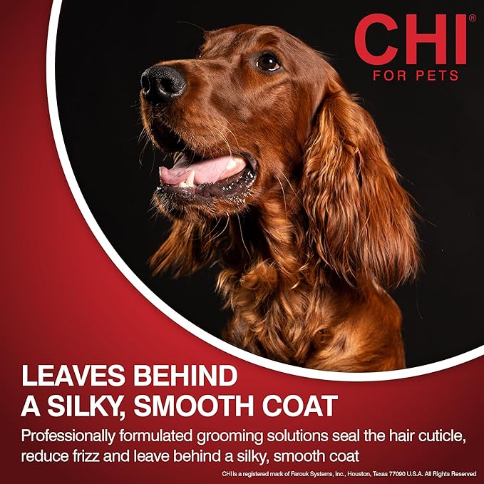 CHI for Dogs Shed Control Shampoo with Omega Fatty Acids and Silk Protein, Dog Shampoo to Reduce Shedding, pH Balanced, Sulfate and Paraben Free, Dogs 8 Weeks+, Made in the USA, 16 Fl Oz