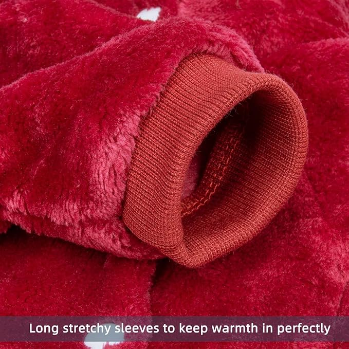 FabriCastle Dog Hoodie Sweater for Small Dogs Boy and Girl, Dog Clothes XS XXS Puppy Sweatshirt, Pet Outfit, Cat Clothing Super Soft Warm Snap On Closure (Wine red, Small)