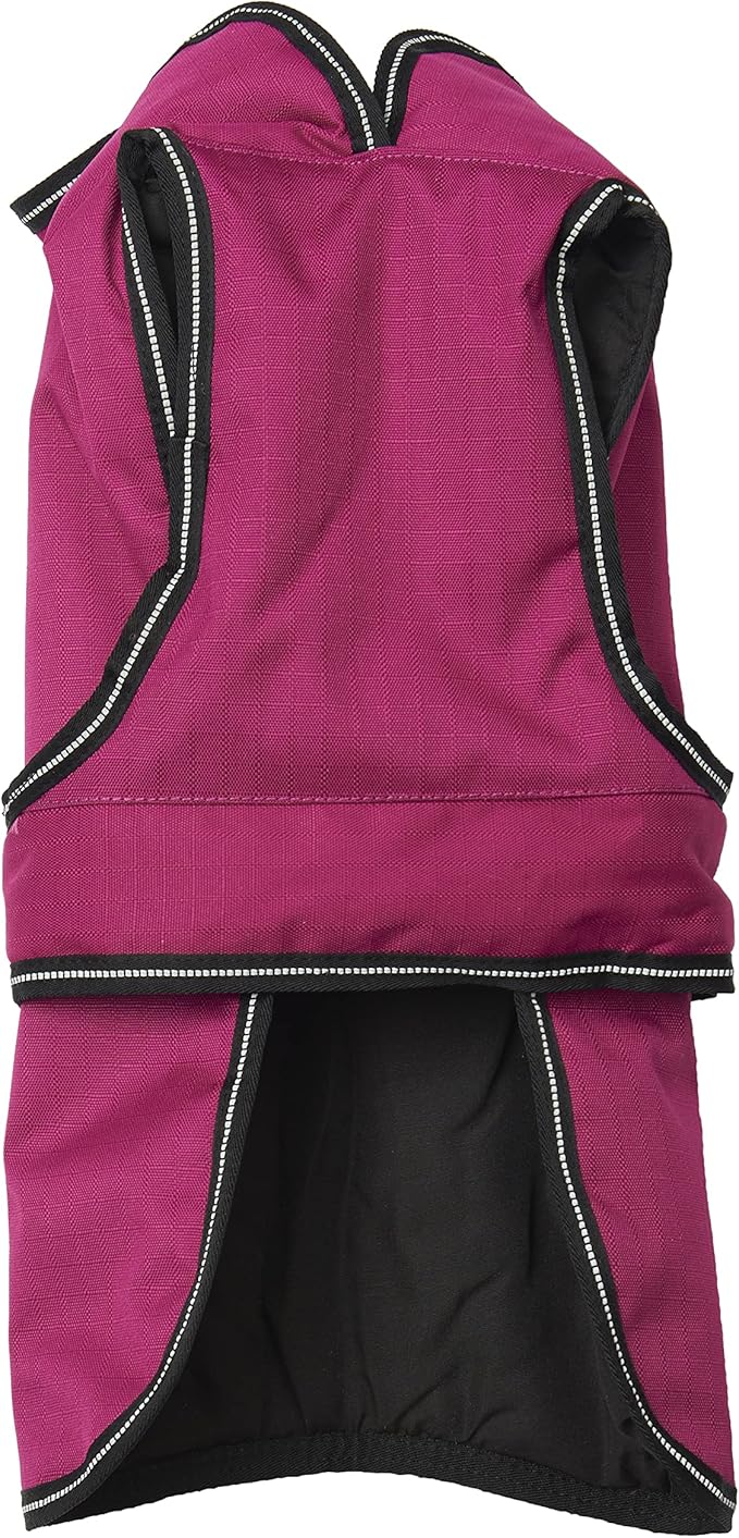 PetRageous 7303MXXL Juneau Waterproof Cold Weather Dog Coat with Full Chest Coverage Leash Opening - 28-Inch Long Heavyweight Jacket for XX-Large Breeds, Magenta