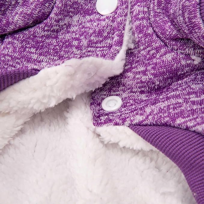 Dog Sweater, Dog Sweaters for Small Dogs, 2, 3 Pack Warm Soft Pet Clothes for Puppy, Medium Large Cat, Dogs Girl or Boy, Dog Shirt for Winter Christmas (Coat Pink+Purple, Large)