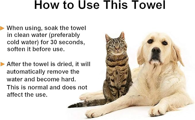 GabeFish Super Absorbent Shammy Dog Towels Quick Dry Eco-Friendly Soft Multifunctional Pets Cats Towel Packs Small 3PC