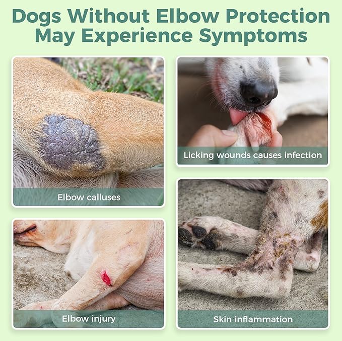 Dog Shoulder Brace for Front Leg, Breathable Elbow Protector, Helps Prevent Hygroma, Calluses, Pressure Sores and Licking, Provides Joint Support, Left Leg, Size M