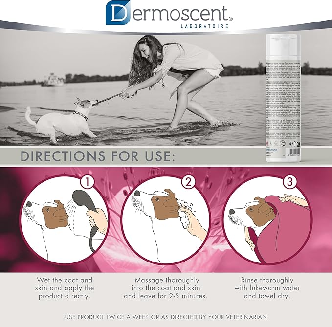 Dermoscent ATOP 7 Shampoo for Dogs & Cats - Allergies & Itchy Skin Relief - Natural Ingredients - Helps Soothe Dermatitis & Atopic Skin - 200 ml