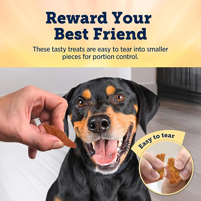 Blue Buffalo True Chews Dog Treats, Made in The USA with Natural Ingredients, Chicken Bacon Recipe, 22-oz Bag (Pack of 4)