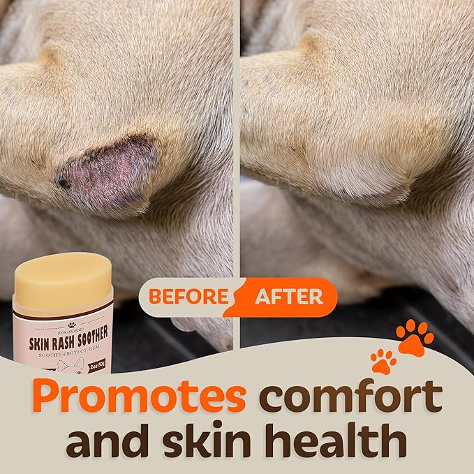Dog Irritated Skin Relief - Hot Spot Soother Skin Treatment Moisturizer, Anti-Itch & Allergy Dog Lotion, All-Natural Rash Cream for Canine - Soothing Relief for Dry Itchy Coat, Balm 2oz - 2 Pack
