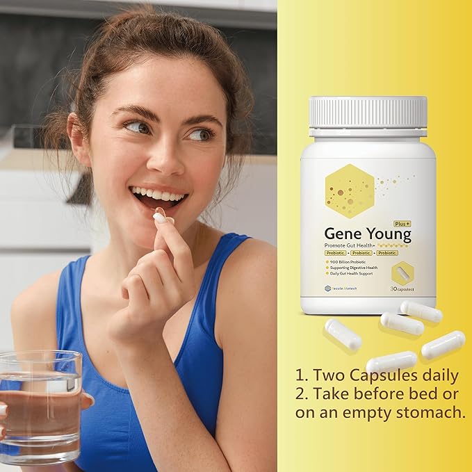 Synbiotic Gut Health Supplement, 30 Capsules – 3-in-1 Probiotic + Prebiotic + Postbiotic, D-Lactate Free – Supports Digestion, Gut Detox, Gastritis Treatment & IBS Relief for Men