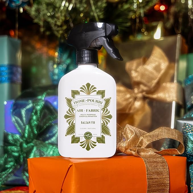 Home-Pourri Holiday Air + Fabric Multi-Purpose Odor Eliminator, Balsam Fir, 11 Fl Oz - Cedar wood, Apple and Juniper Berry