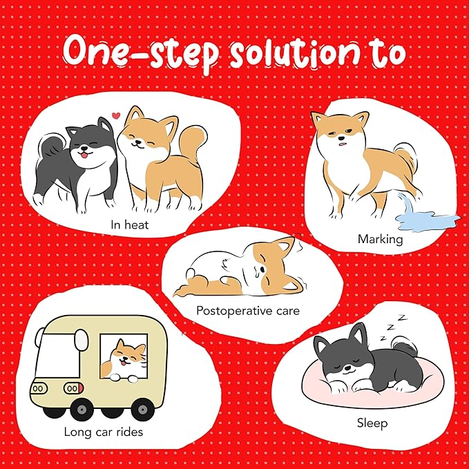 Disposable Dog Diaper Liners Booster Pads for Male & Female Dogs - 100ct | Diaper Inserts fit Most Washable Dog Wraps and Belly Bands,Long