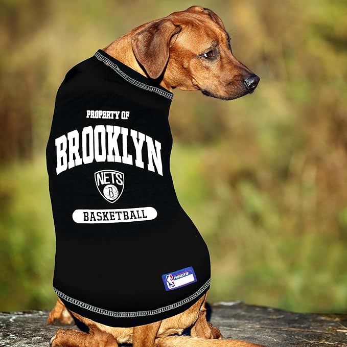 Pets First NBA Licensed Hoodies & T-shirt for Dogs & Cats, Brooklyn NETS, X-Small