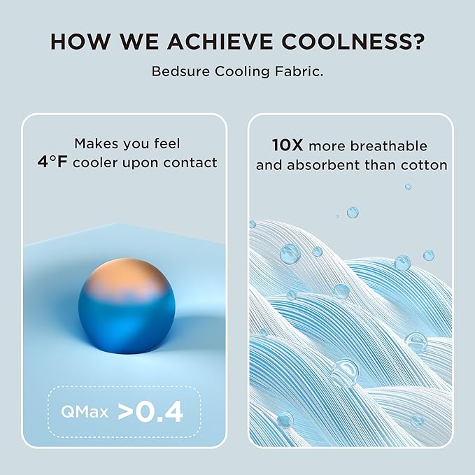 Bedsure Cooling Blankets for Hot Sleepers - Cooling Comforter, Cold Summer Blanket King Size for Bed, Ice Breathable and Lightweight Gift for Night Sweats, Light Green, 104x90 Inches