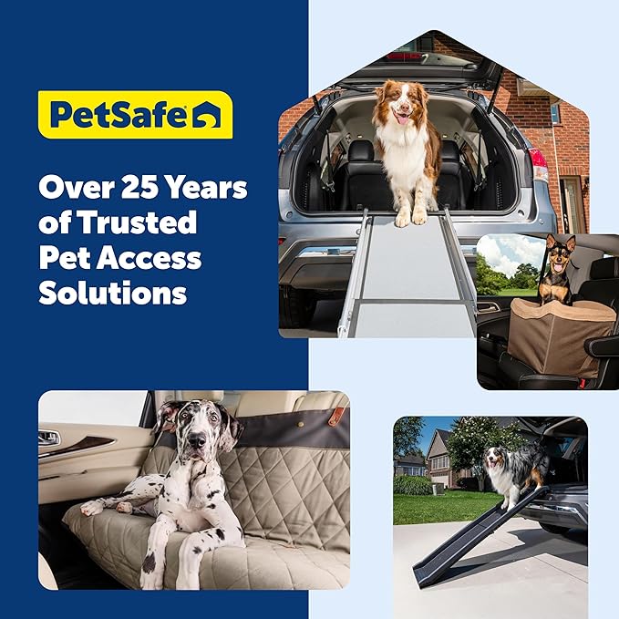 PetSafe Happy Ride Car Dog Bed - Best for Bucket Seats - Fits Cars, Trucks, Minivans and SUVs - Comfortable and Machine Washable - Durable Vehicle Pet Bed - Grey