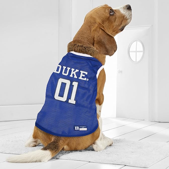 Pets First NCAA Basketball Pet Jersey Duke Blue Devils Dog Jersey, Large