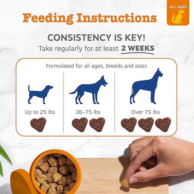 Zesty Paws Dog Multivitamin, Chewable Dog Vitamins and Supplements for Hip & Joints, Skin & Coat, Omega 3 Fish Oil for Dogs- Senior & Puppy Multivitamin - Chicken Mini Bites- 90ct